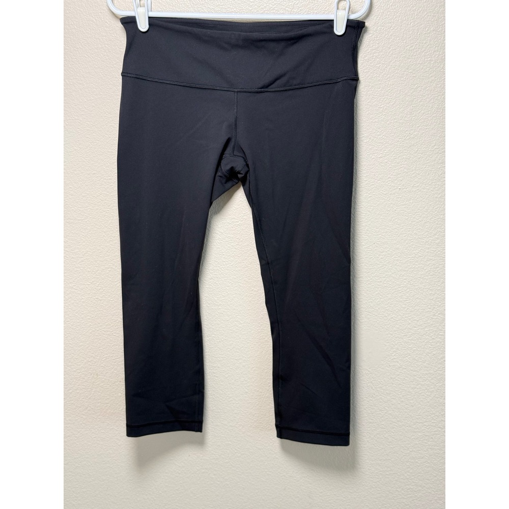 Lululemon Wunder Under Crop Leggings Black Size 10 Yoga Training Pants